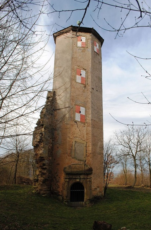 Die erhaltenen Reste des Burgstall Oberschlosses - Burgstall Oberschloss bei Castell in der ErlebnisRegion Steigerwald