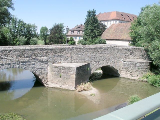 Aischbrücke und Stadtschloss in Höchstadt a. d. Aisch - Höchstadt in der ErlebnisRegion Steigerwald